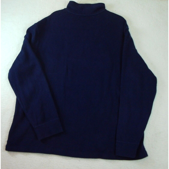 Polo Ralph Lauren Sweater Mens XXL Blue Quarter Zip Classiccore Preppy Pony - Picture 6 of 6